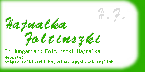 hajnalka foltinszki business card